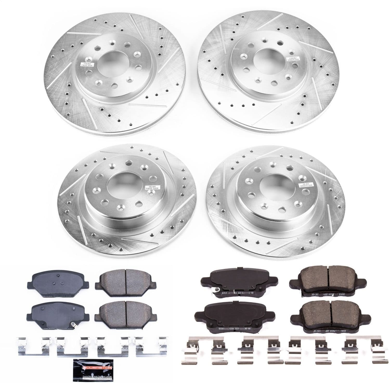 Power Stop - K7565 - Front and Rear - Disc Brake Pad and Rotor Kit image 1