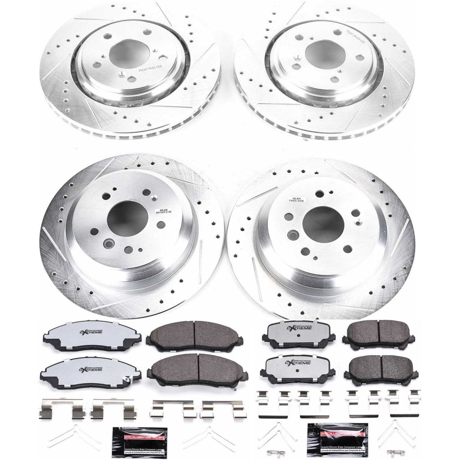 Power Stop - K7576-36 - Front and Rear - Disc Brake Pad and Rotor Kit image 1