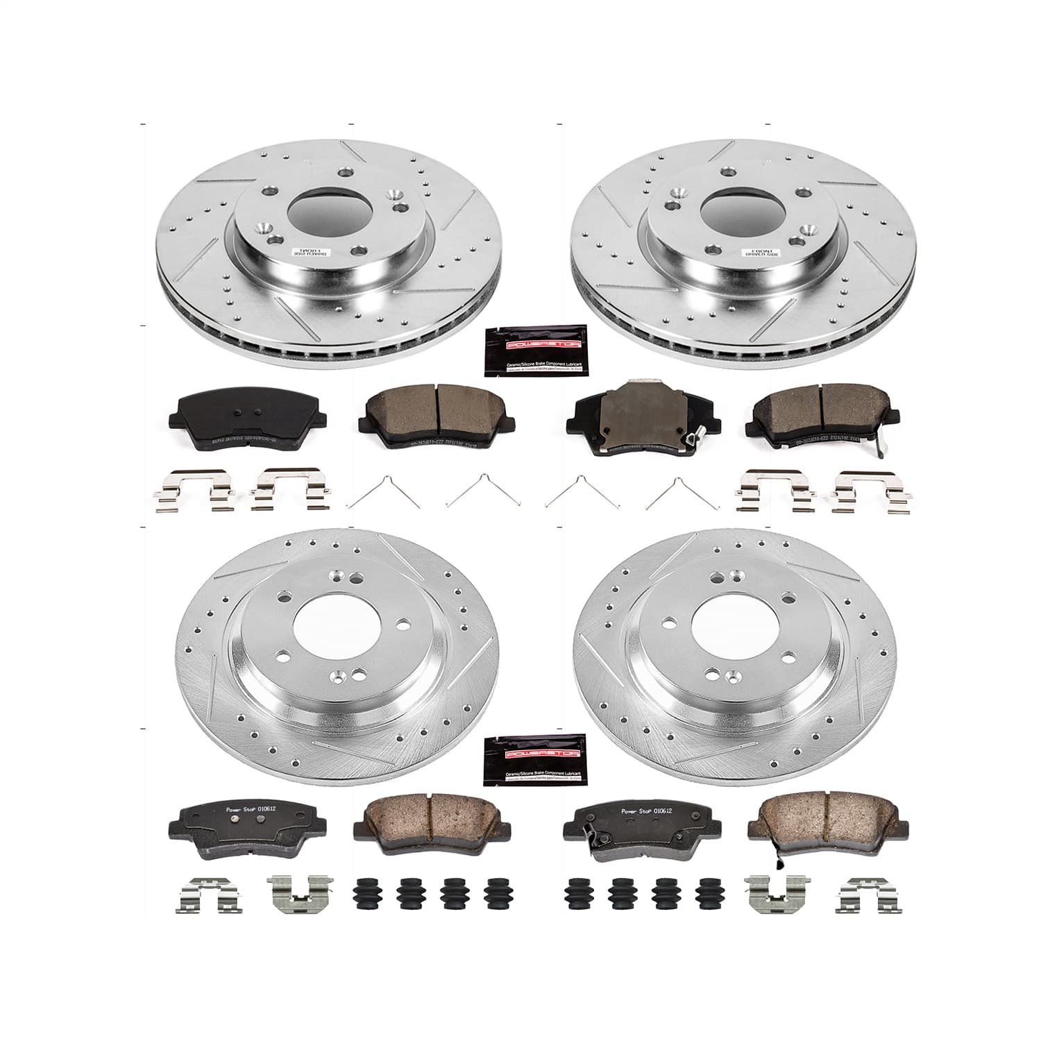 Power Stop - K7580 - Front and Rear - Disc Brake Pad and Rotor Kit image 1