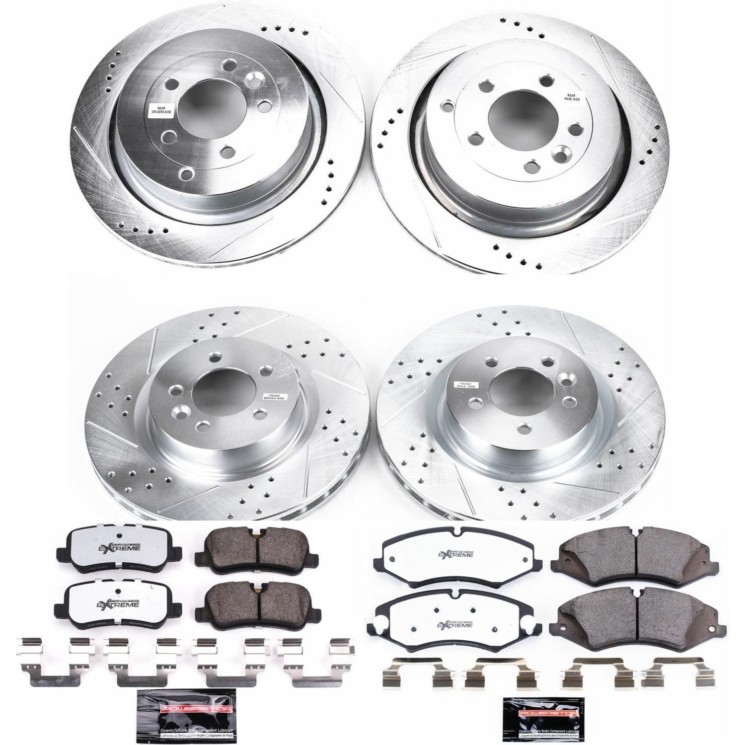 Power Stop - K7599-36 - Front and Rear - Disc Brake Pad and Rotor Kit image 1