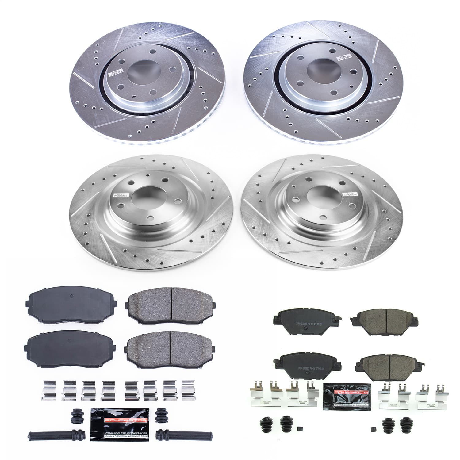 Power Stop - K7610 - Front and Rear - Disc Brake Pad and Rotor Kit image 1