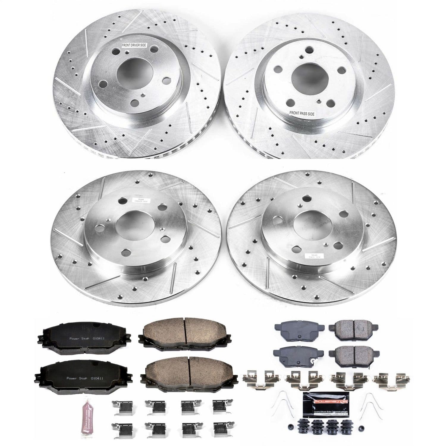 Power Stop - K7631 - Front and Rear - Disc Brake Pad and Rotor Kit image 1