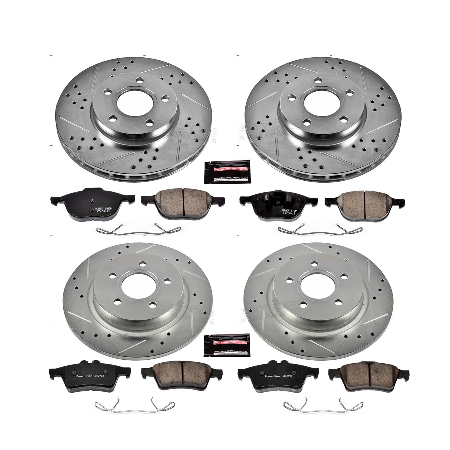 Power Stop - K7635 - Front and Rear - Disc Brake Pad and Rotor Kit image 1