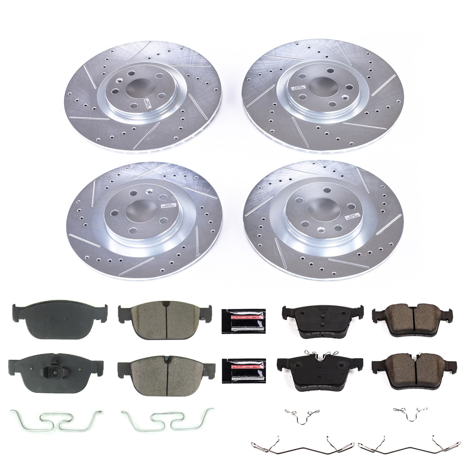 Power Stop - K7644 - Front and Rear - Disc Brake Pad and Rotor Kit image 1