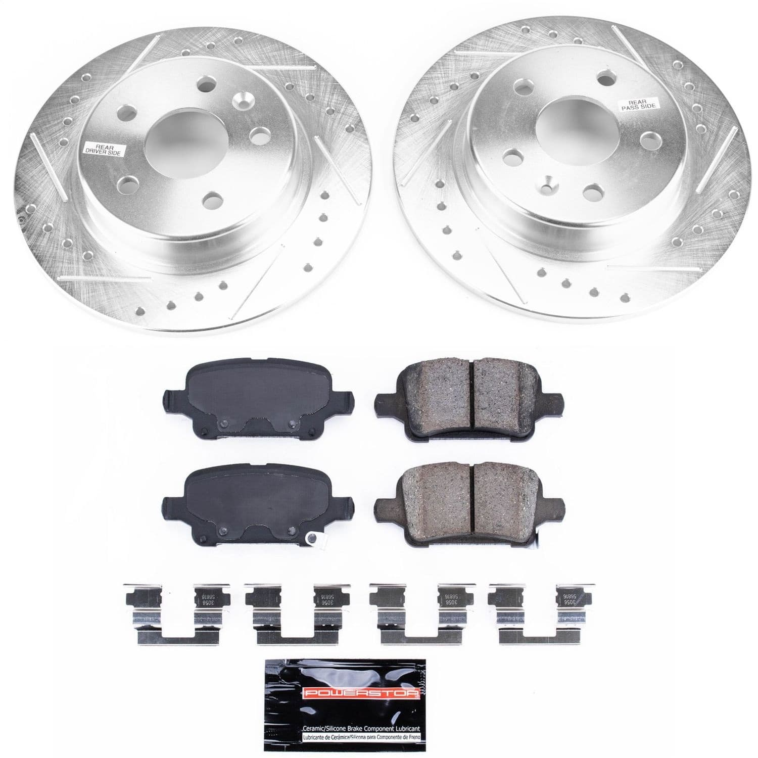Power Stop - K7720 - Rear - Disc Brake Pad and Rotor Kit image 1