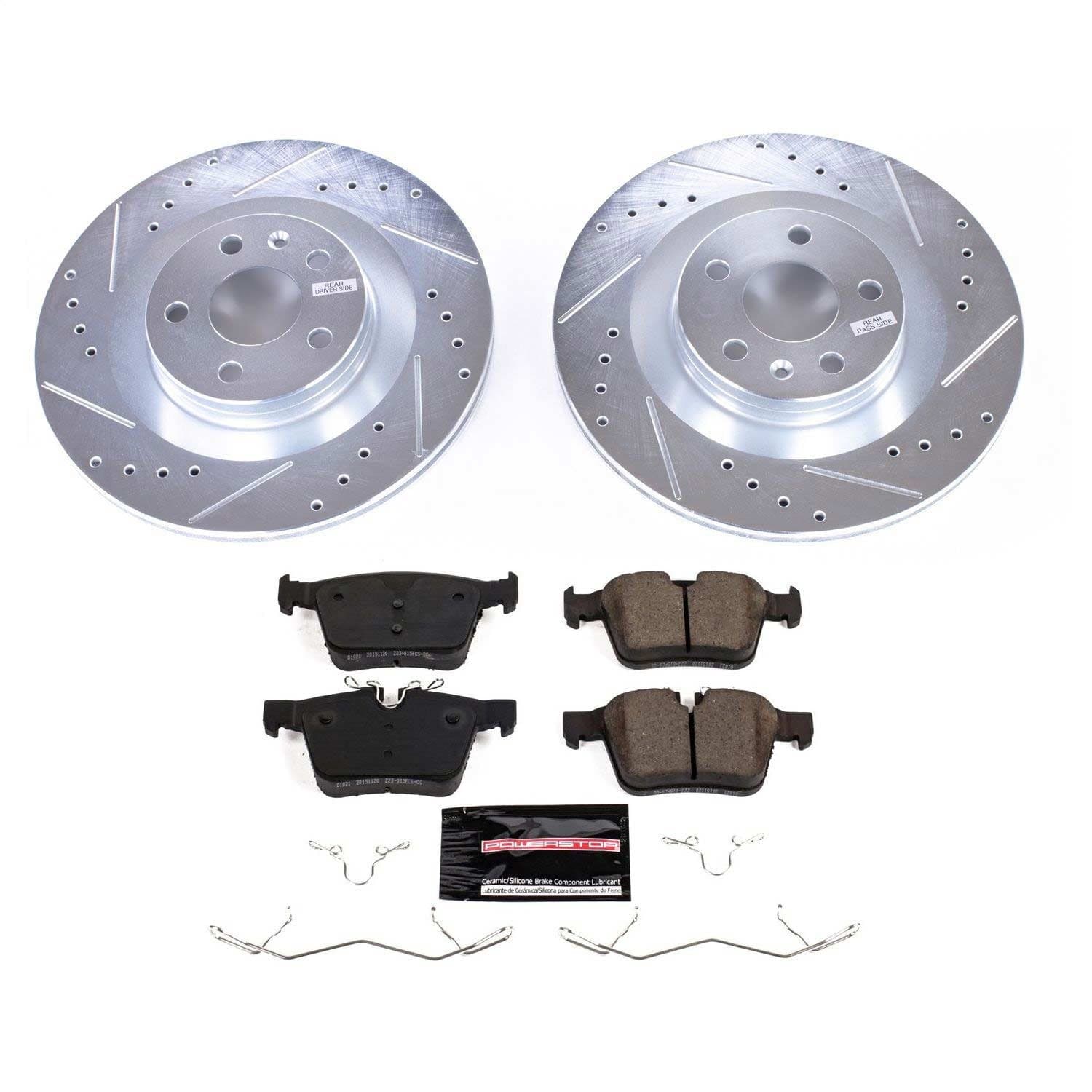 Power Stop - K7757 - Rear - Disc Brake Pad and Rotor Kit image 1