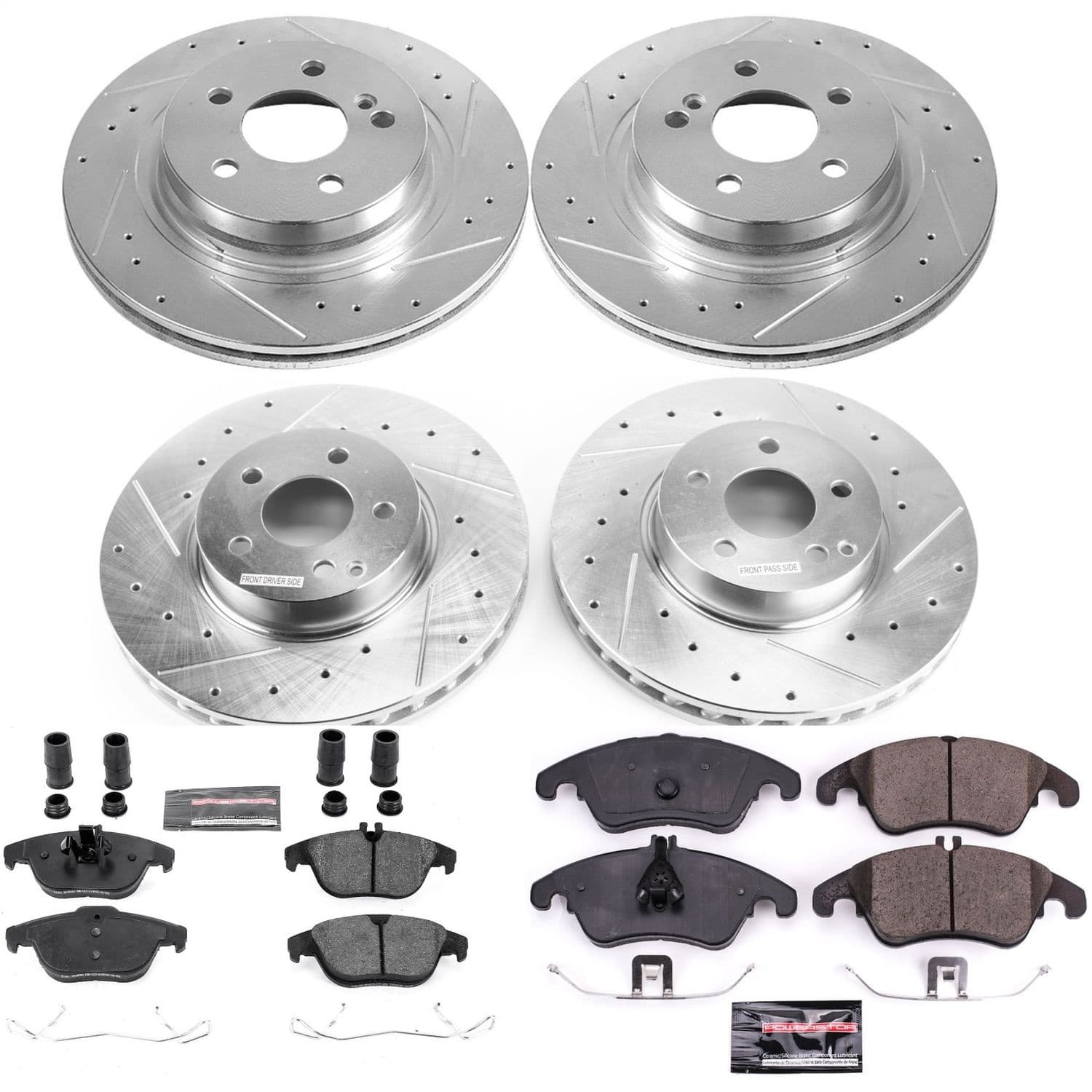 Power Stop - K7760 - Front and Rear - Disc Brake Pad and Rotor Kit image 1