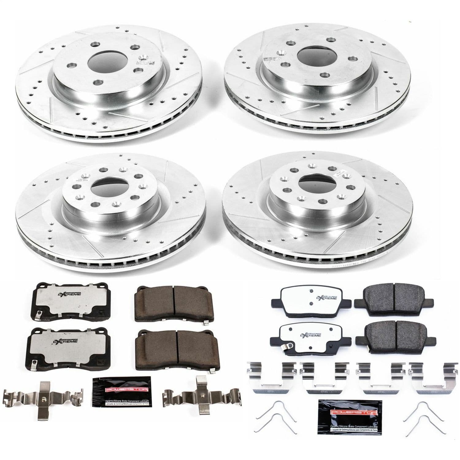 Power Stop - K7816-26 - Front and Rear - Disc Brake Pad and Rotor Kit image 1