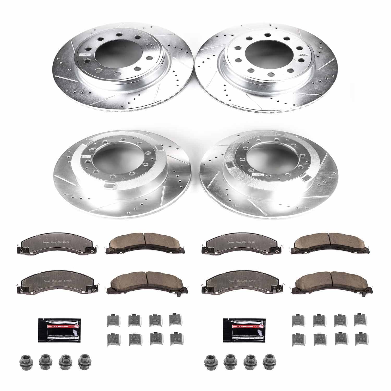 Power Stop - K7818-36 - Front and Rear - Disc Brake Pad and Rotor Kit image 1