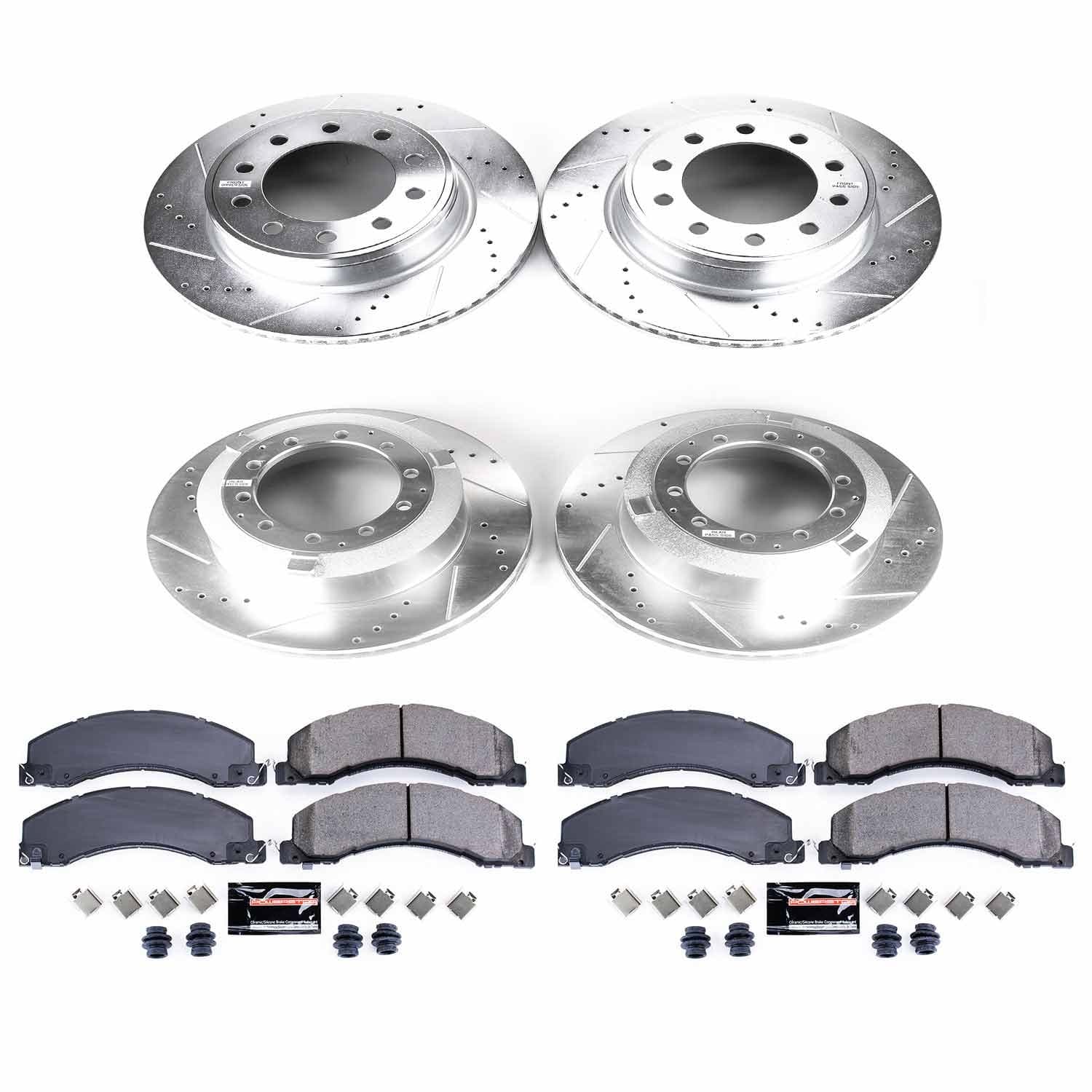 Power Stop - K7818 - Front and Rear - Disc Brake Pad and Rotor Kit image 1