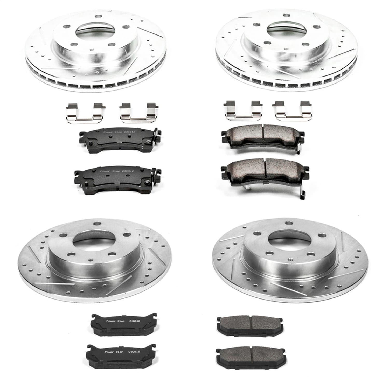 Power Stop - K783 - Front and Rear - Disc Brake Pad and Rotor Kit image 1