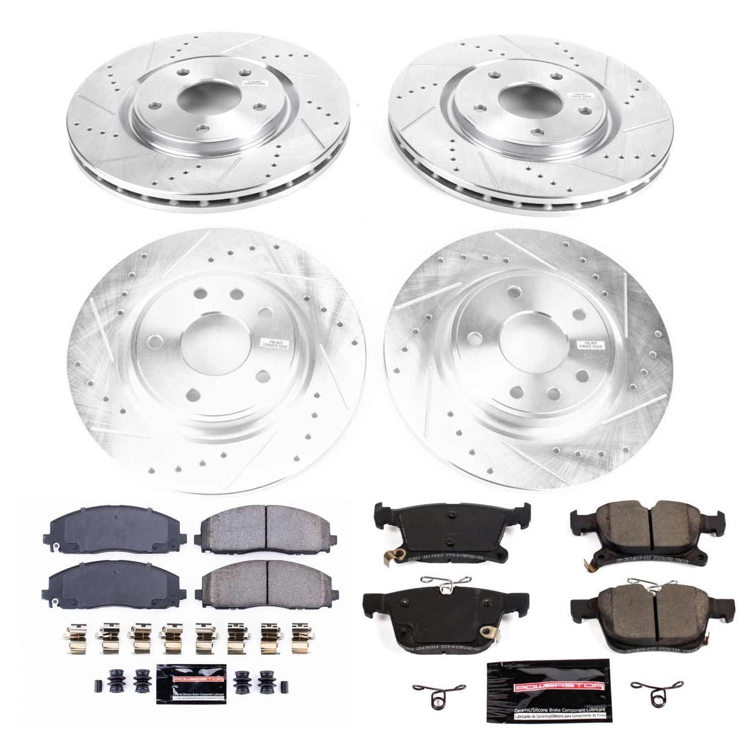 Power Stop - K7841 - Front and Rear - Disc Brake Pad and Rotor Kit image 1
