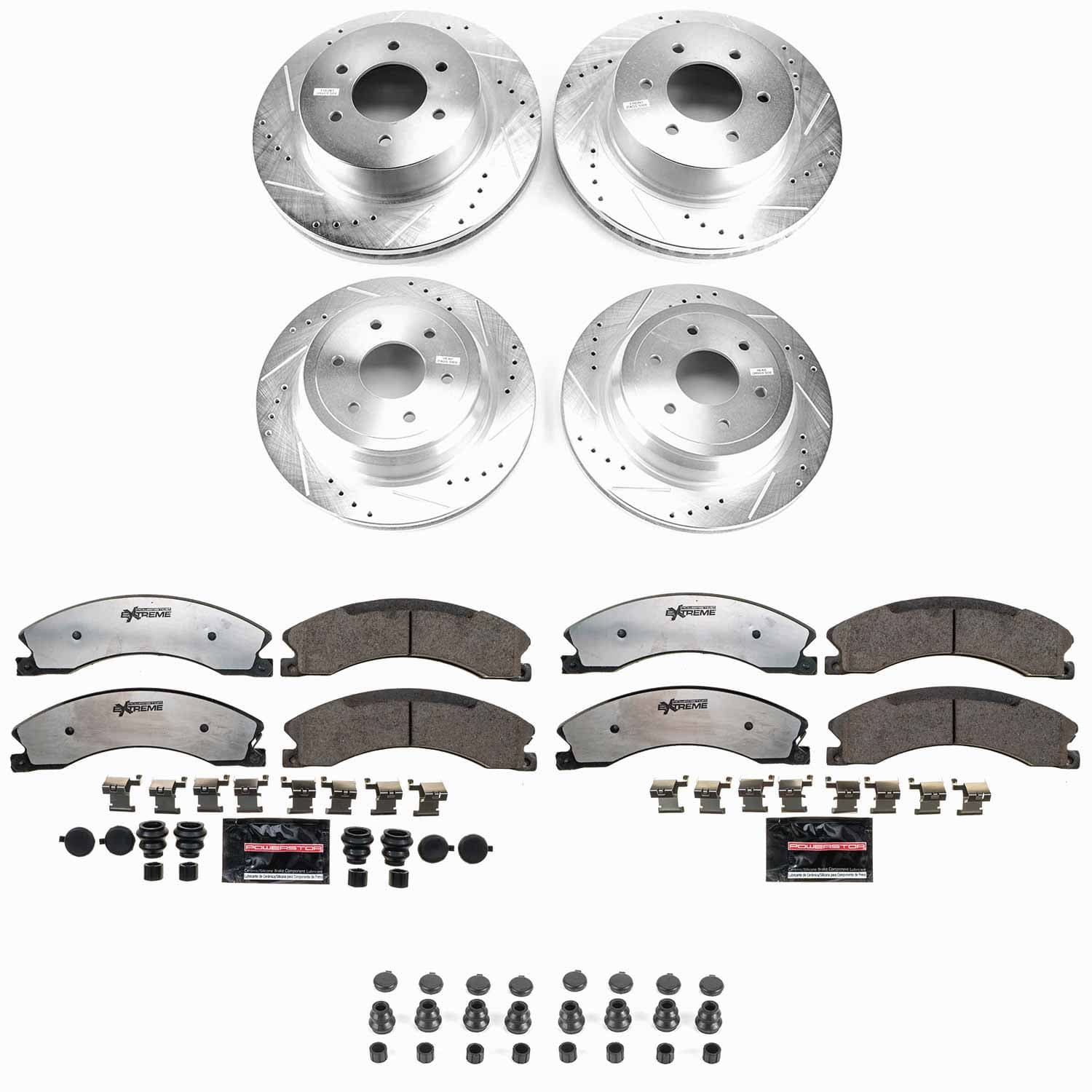 Power Stop - K7876-36 - Front and Rear - Disc Brake Pad and Rotor Kit image 1