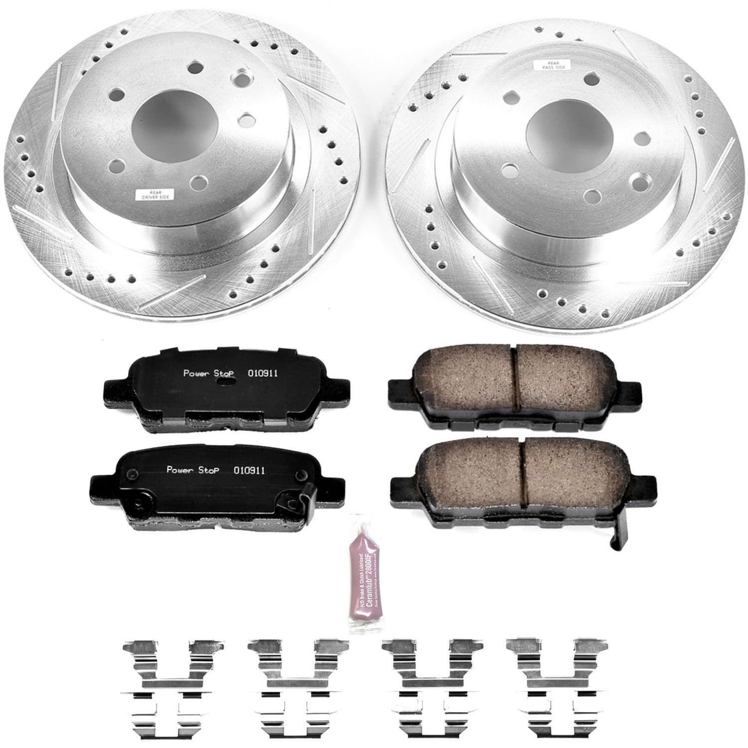 Power Stop - K7881 - Rear - Disc Brake Pad and Rotor Kit image 1