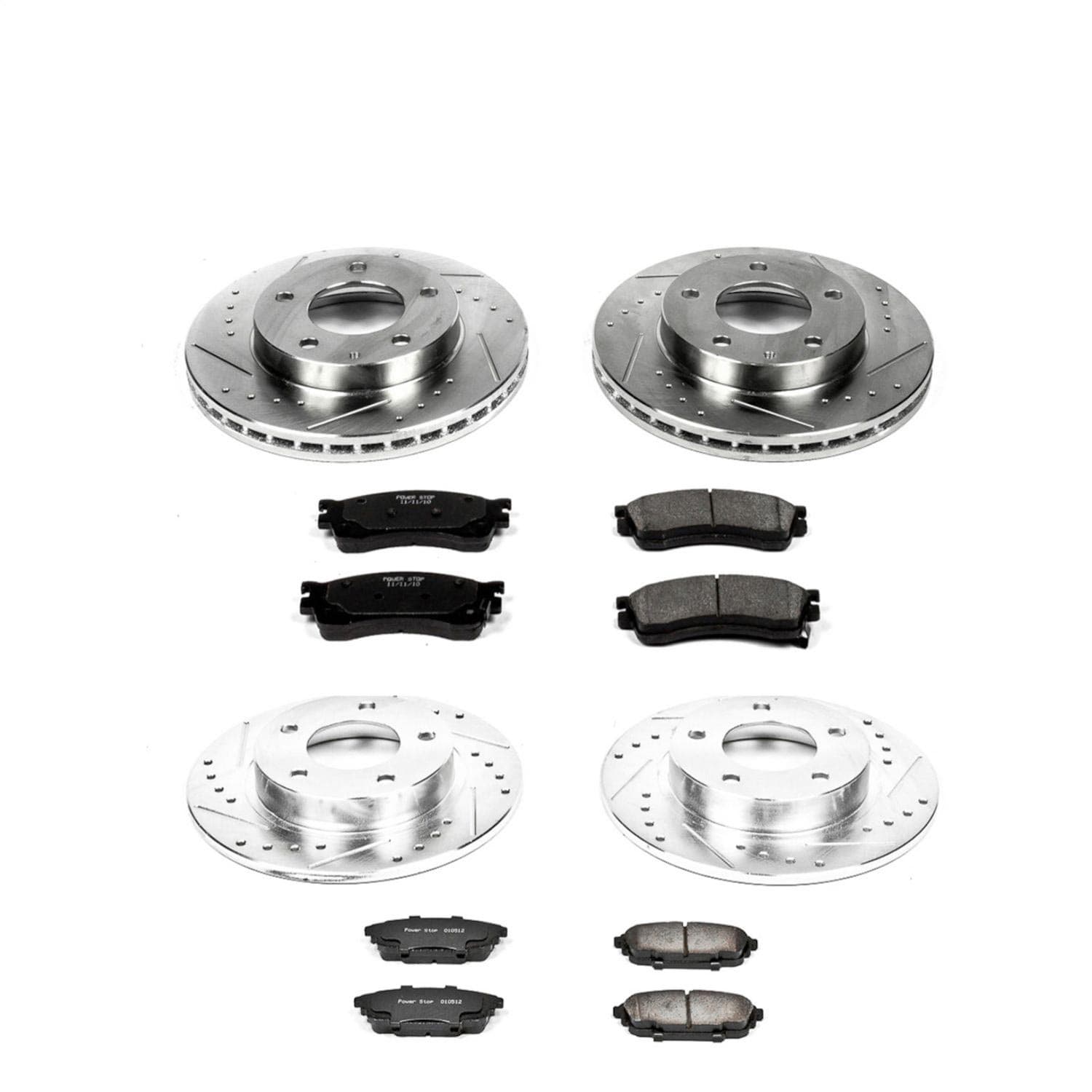 Power Stop - K789 - Front and Rear - Disc Brake Pad and Rotor Kit image 1