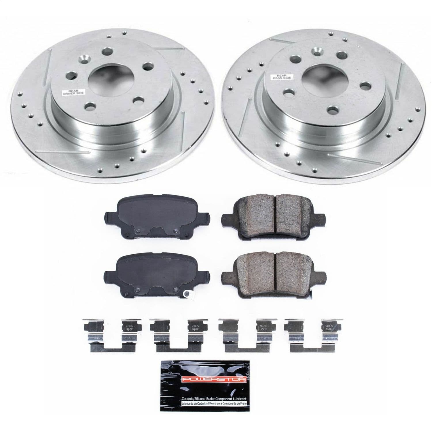 Power Stop - K7896 - Rear - Disc Brake Pad and Rotor Kit image 1