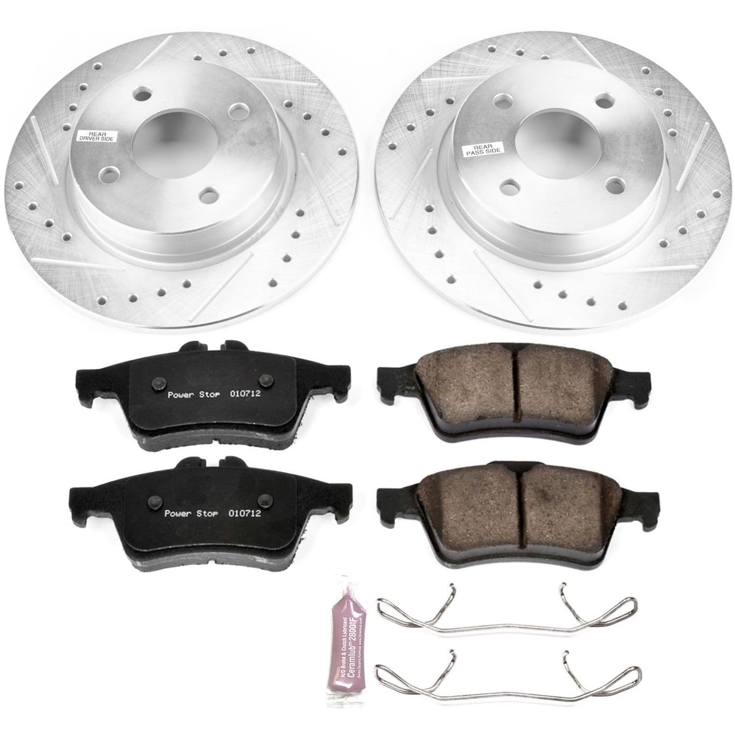 Power Stop - K7897 - Rear - Disc Brake Pad and Rotor Kit image 1