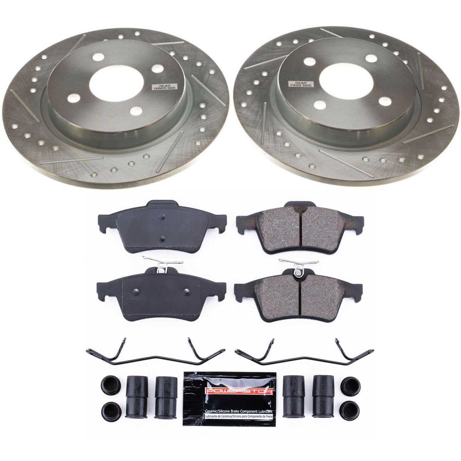 Power Stop - K7898 - Rear - Disc Brake Pad and Rotor Kit image 1