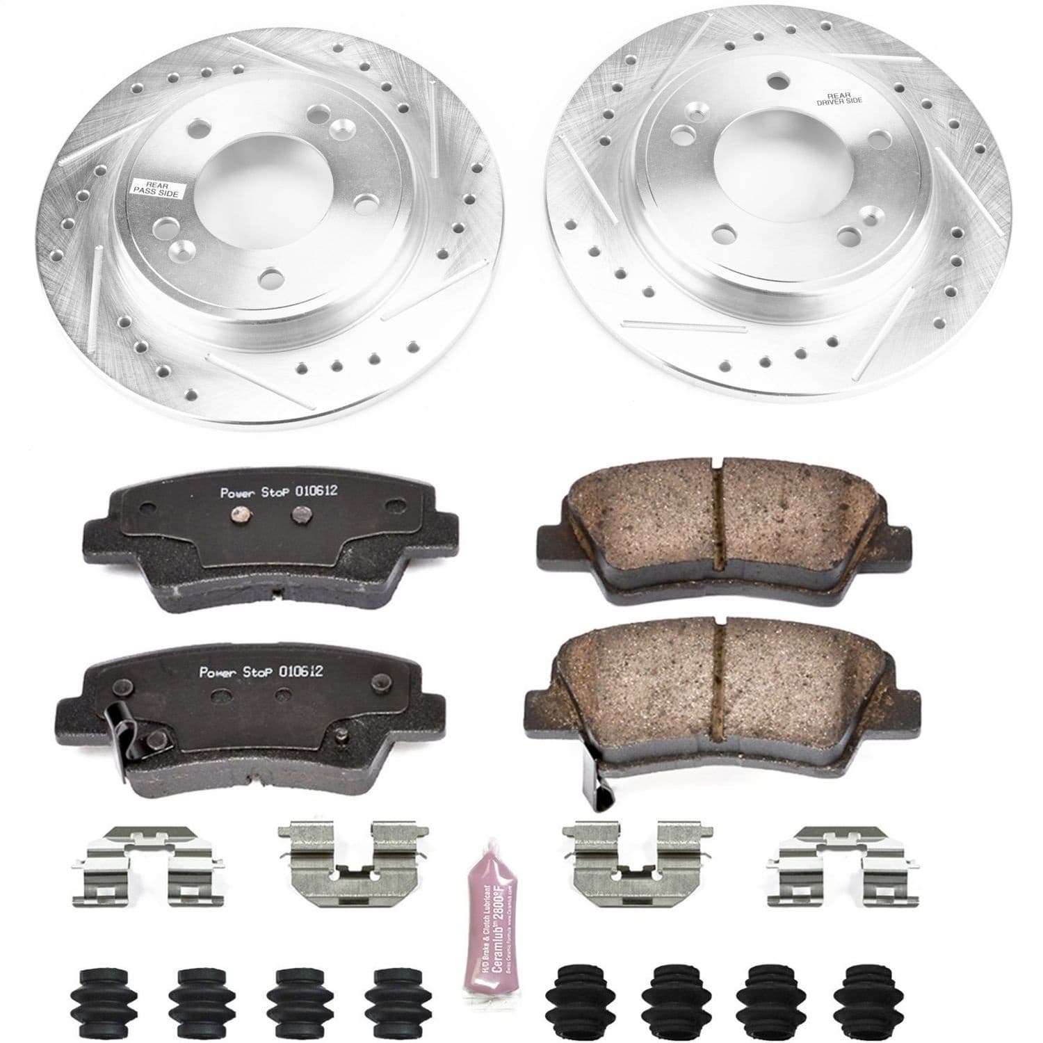 Power Stop - K7904 - Rear - Disc Brake Pad and Rotor Kit image 1