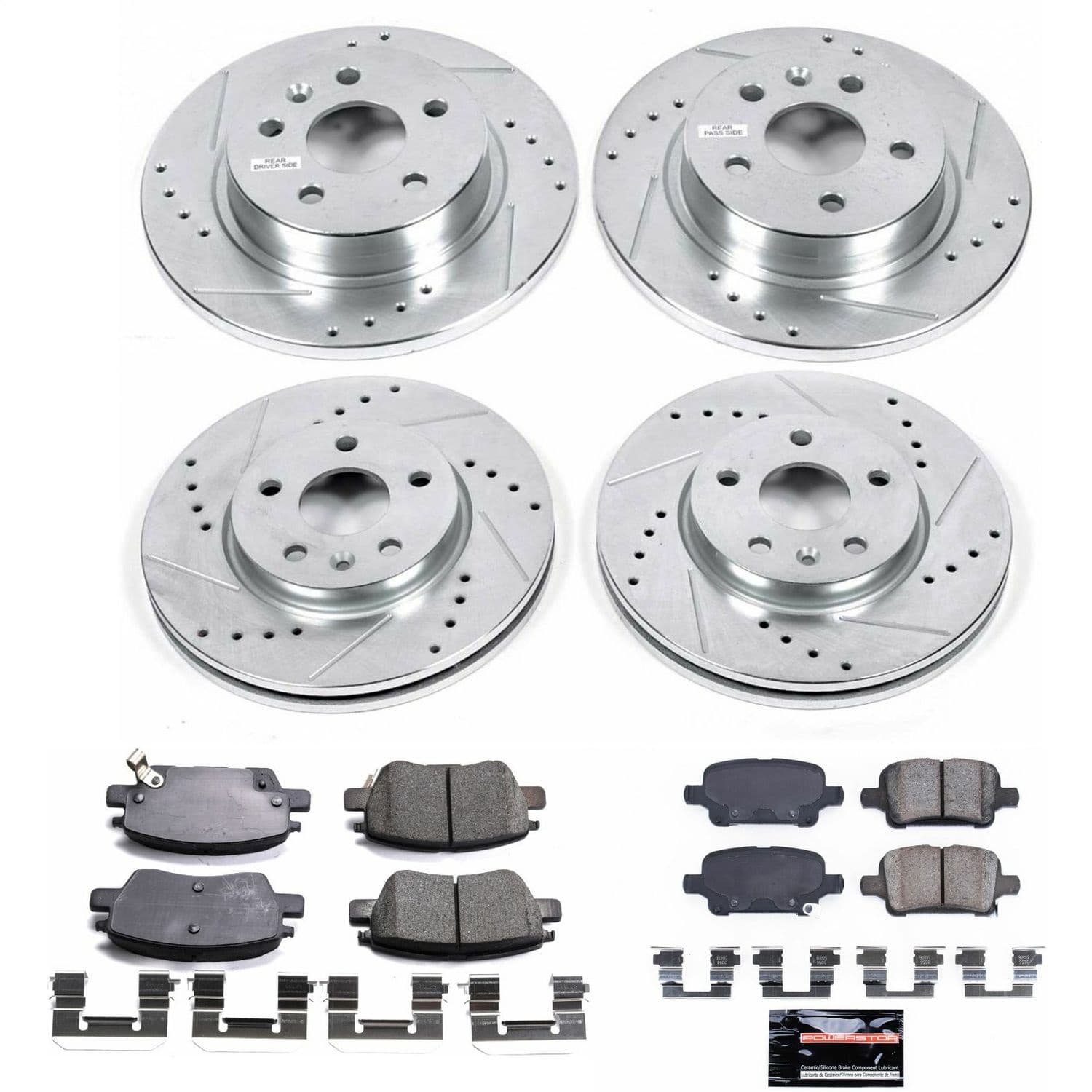 Power Stop - K7907 - Front and Rear - Disc Brake Pad and Rotor Kit image 1