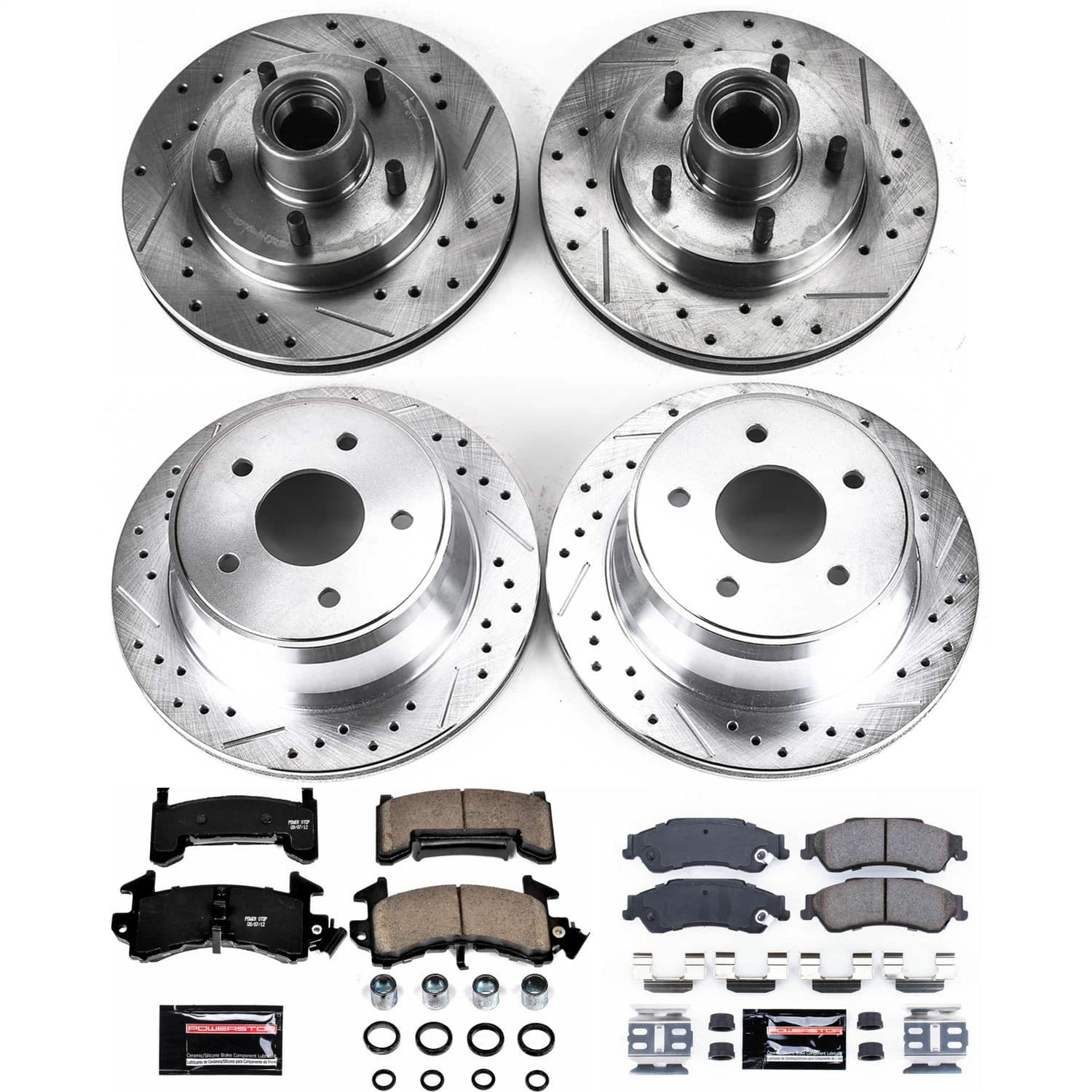 Power Stop - K7913 - Front and Rear - Disc Brake Pad and Rotor Kit image 1