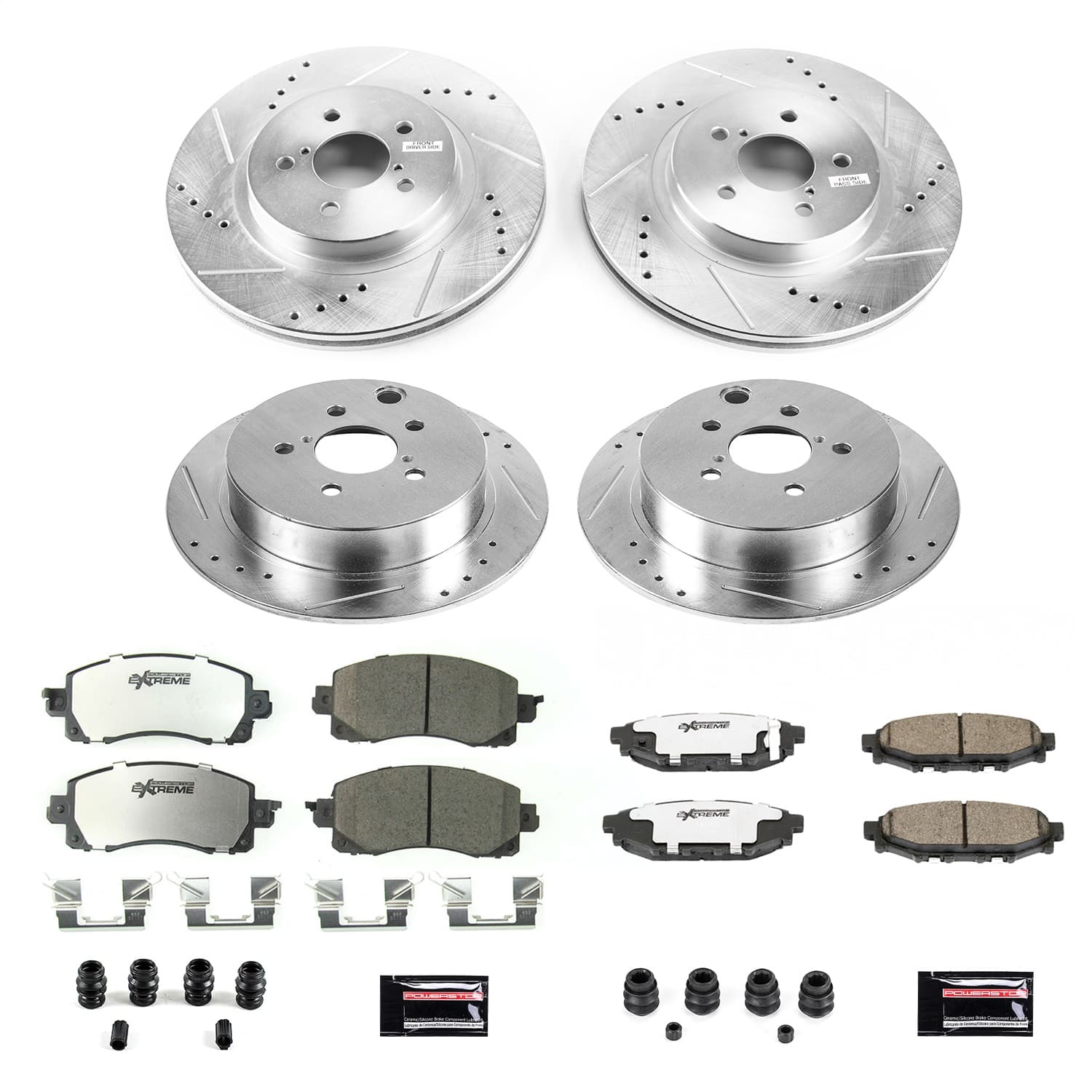 Power Stop - K7927-26 - Front and Rear - Disc Brake Pad and Rotor Kit image 1