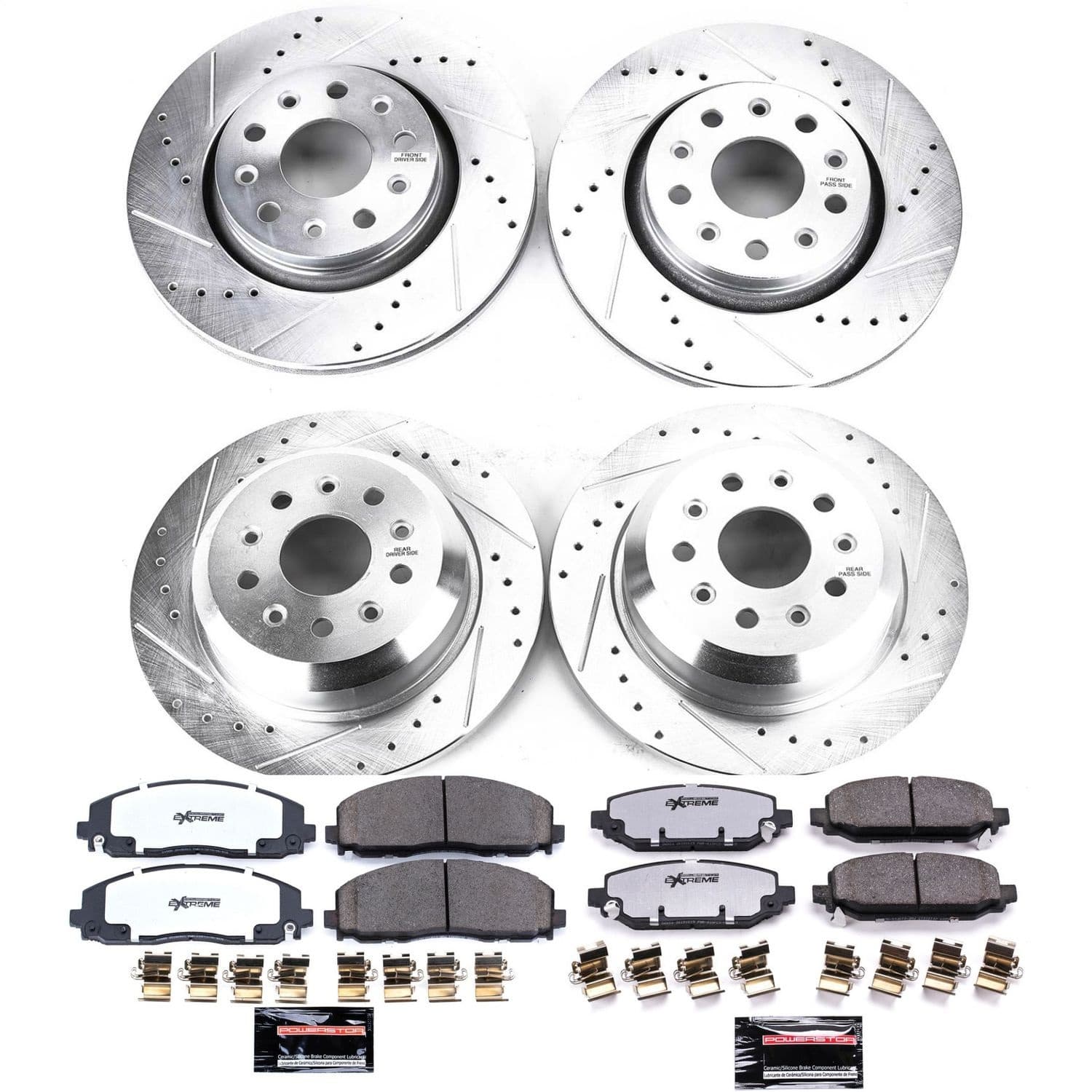 Power Stop - K7938-36 - Front and Rear - Disc Brake Pad and Rotor Kit image 1