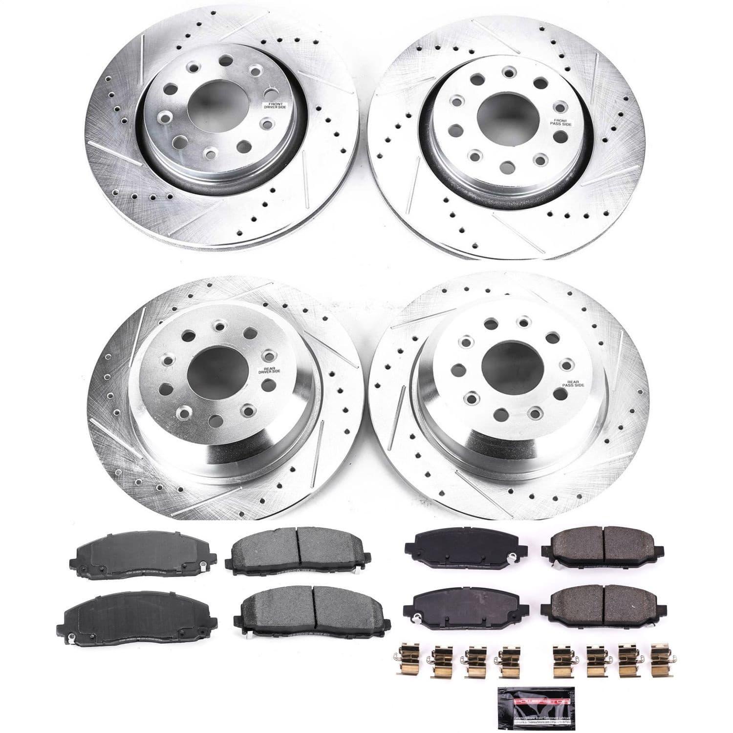 Power Stop - K7938 - Front and Rear - Disc Brake Pad and Rotor Kit image 1