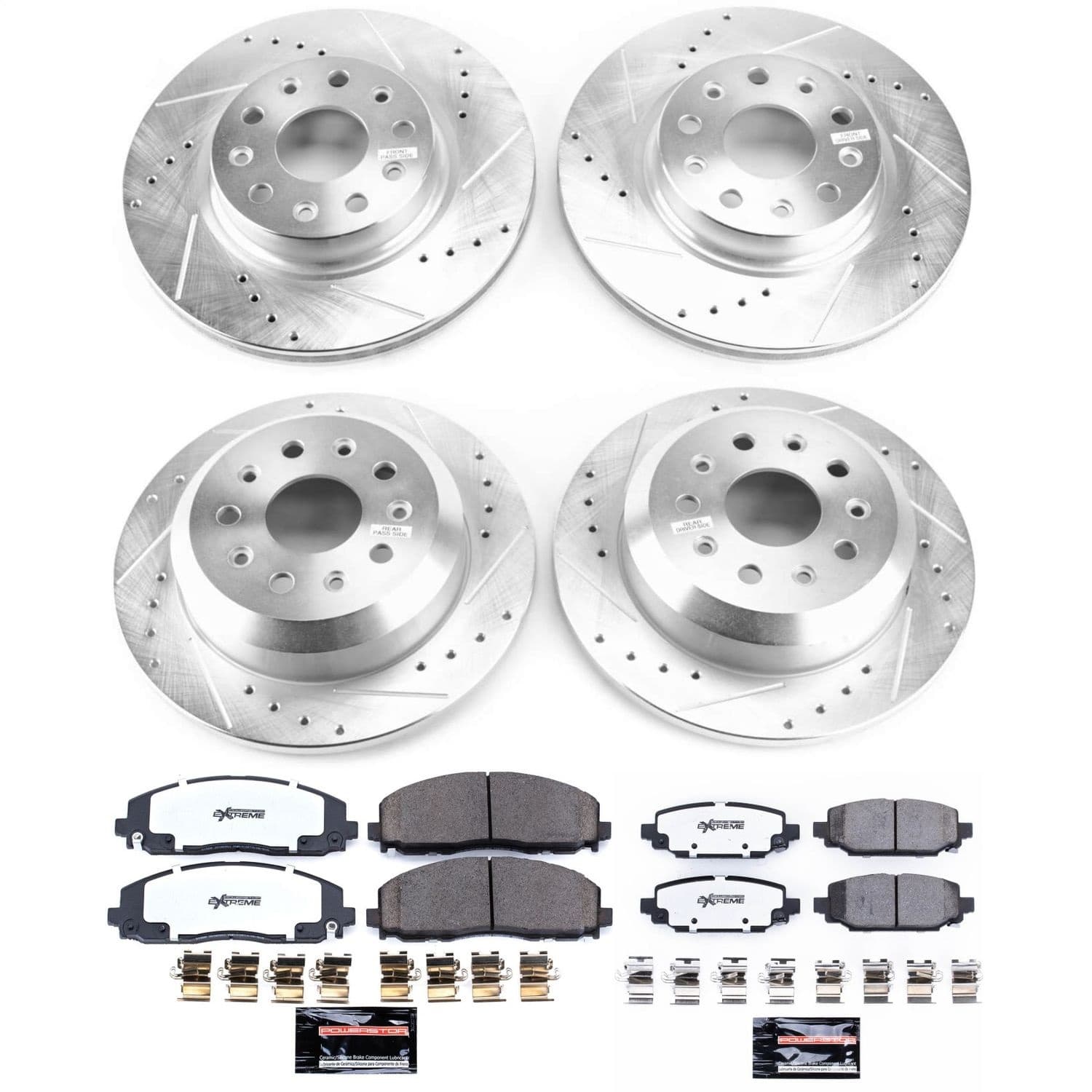 Power Stop - K7939-36 - Front and Rear - Disc Brake Pad and Rotor Kit image 1