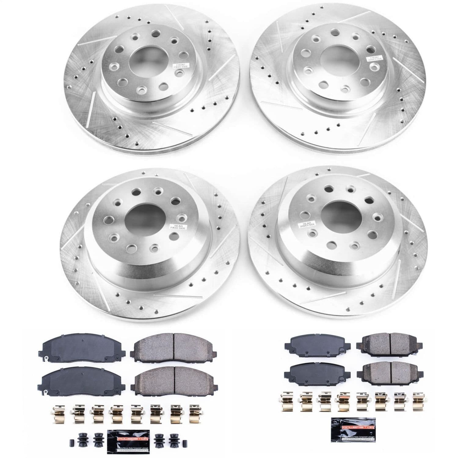 Power Stop - K7939 - Front and Rear - Disc Brake Pad and Rotor Kit image 1
