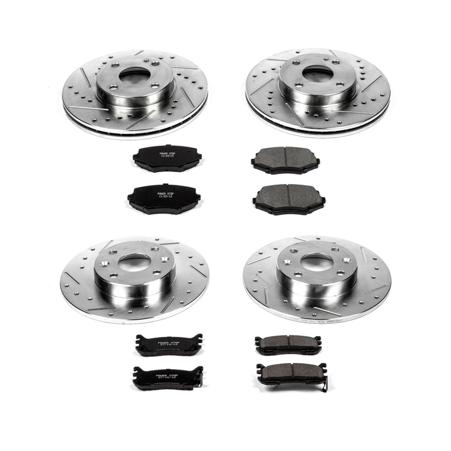 Power Stop - K794 - Front and Rear - Disc Brake Pad and Rotor Kit image 1