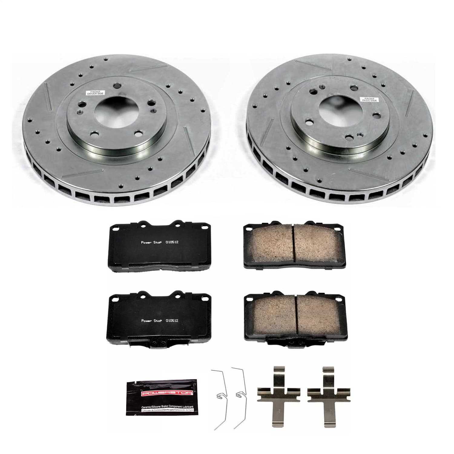 Power Stop - K796 - Front - Disc Brake Pad and Rotor Kit image 1