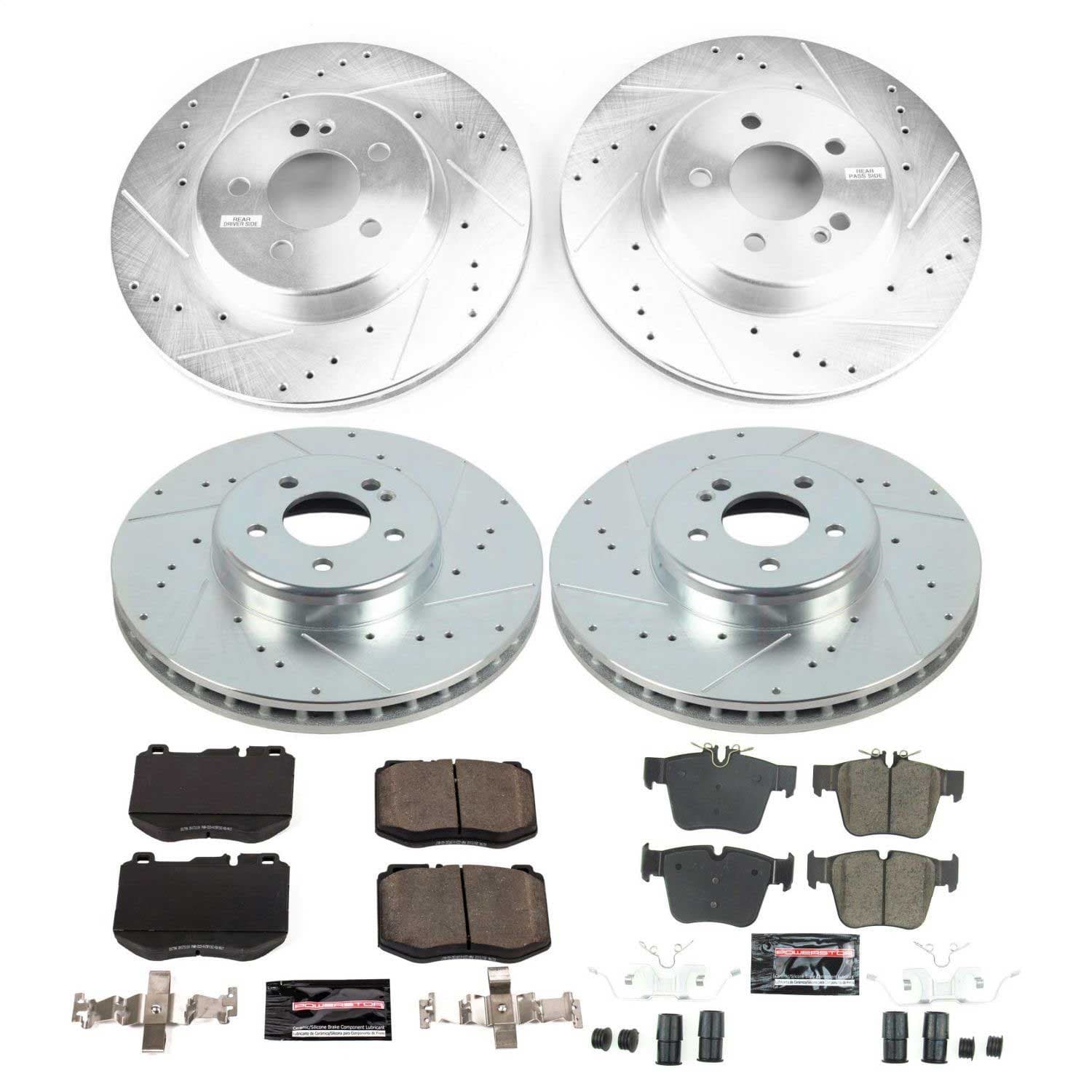 Power Stop - K7970 - Front and Rear - Disc Brake Pad and Rotor Kit image 1