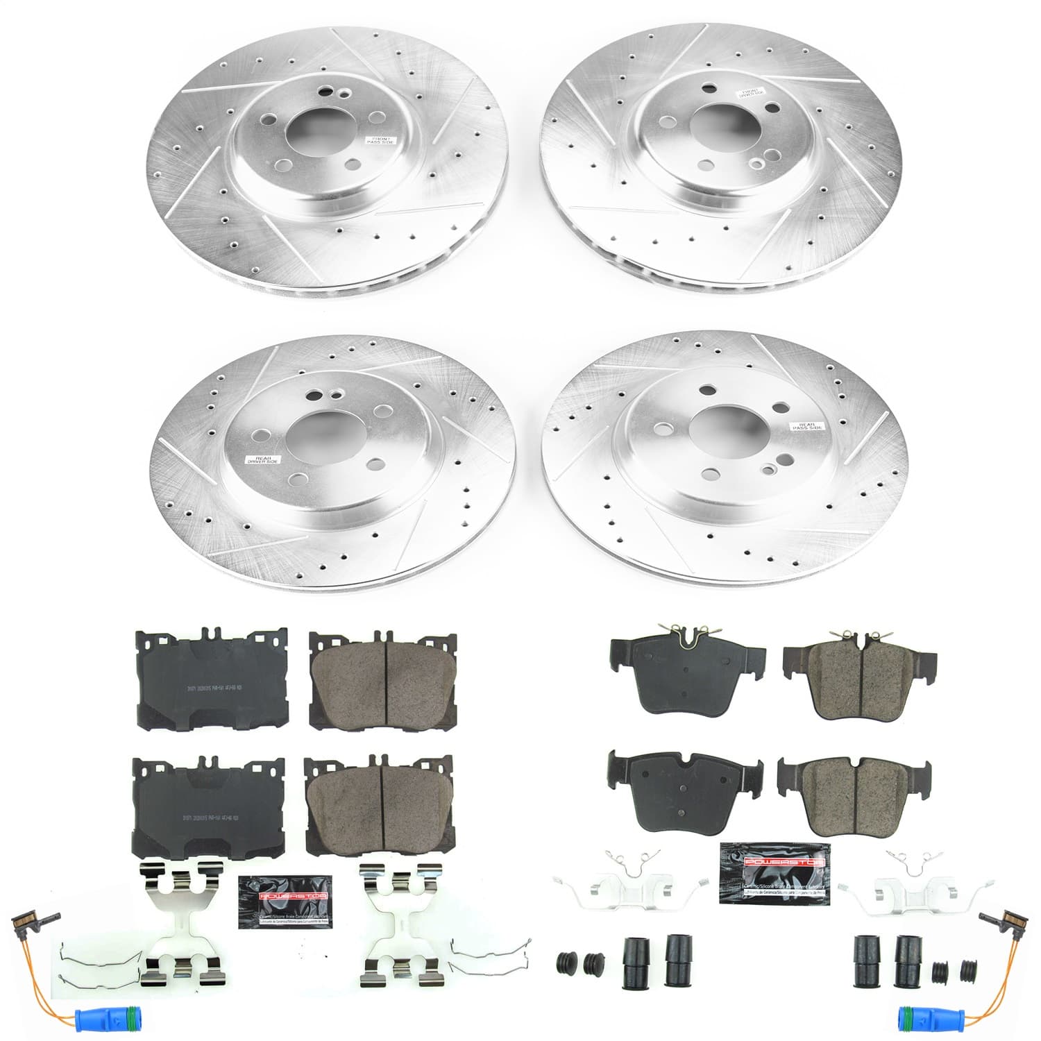 Power Stop - K7988 - Front and Rear - Disc Brake Pad and Rotor Kit image 1