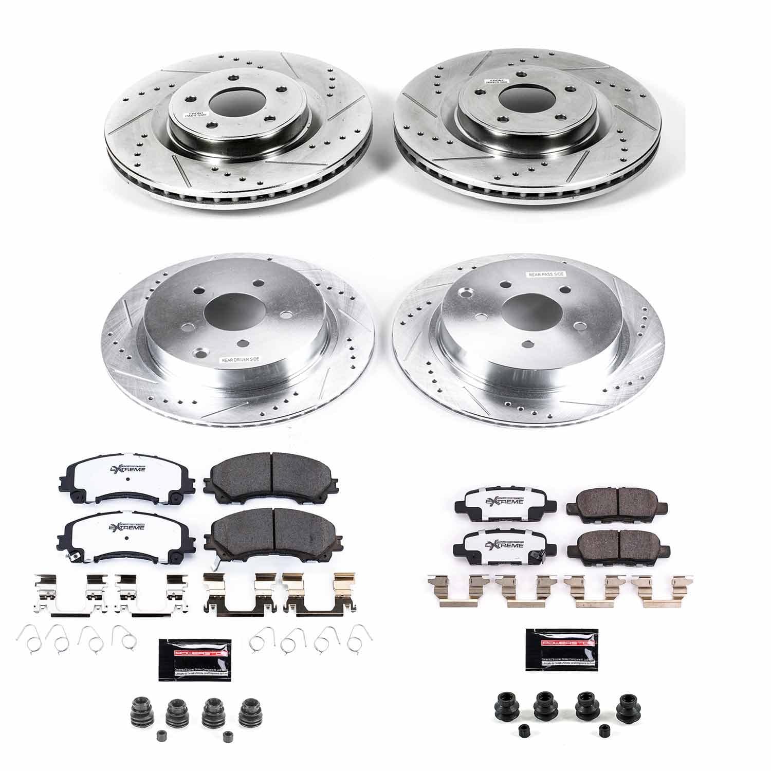Power Stop - K8006-26 - Front and Rear - Disc Brake Pad and Rotor Kit image 1