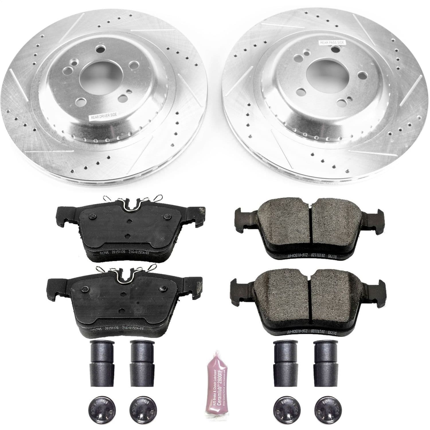Power Stop - K8047 - Rear - Disc Brake Pad and Rotor Kit image 1