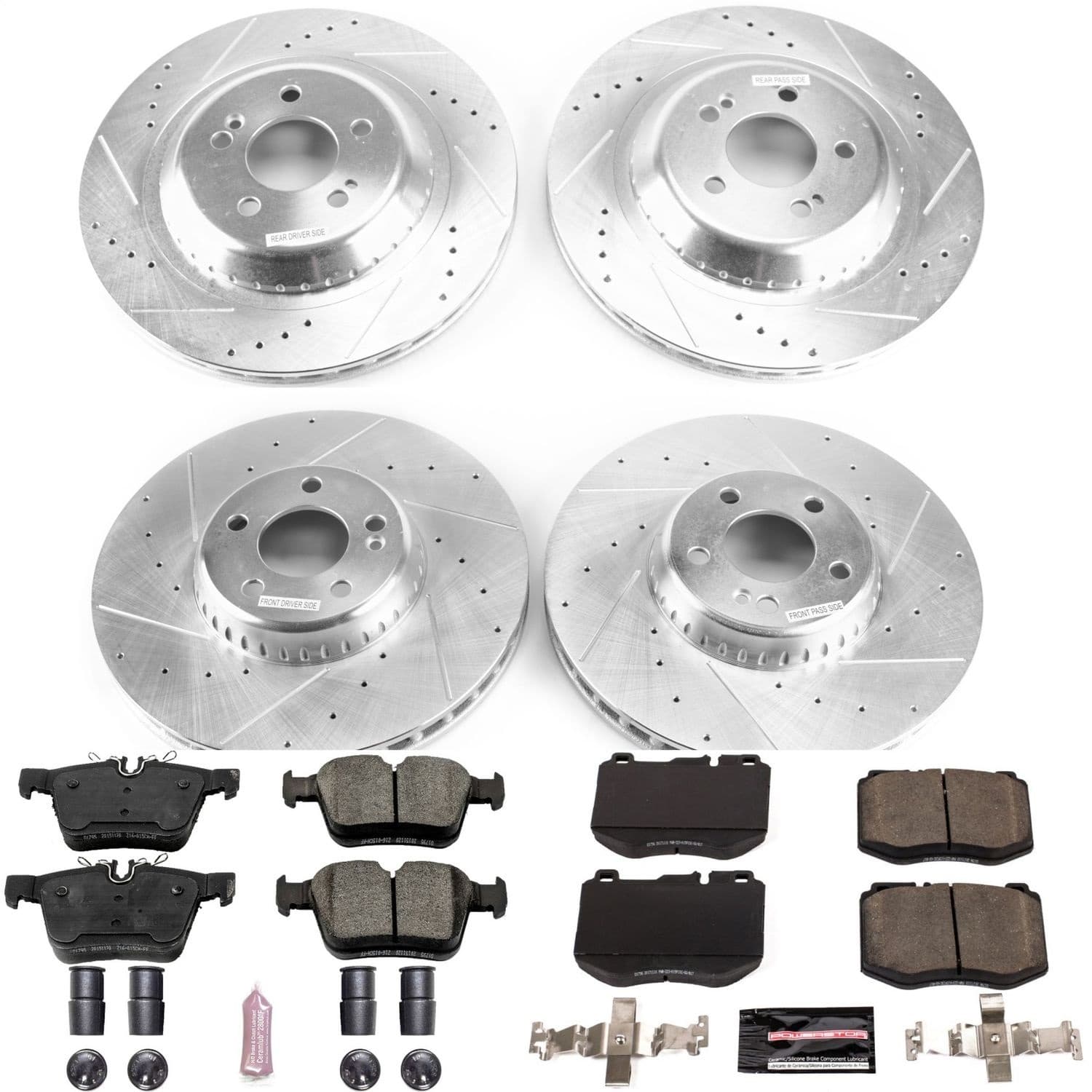 Power Stop - K8050 - Front and Rear - Disc Brake Pad and Rotor Kit image 1