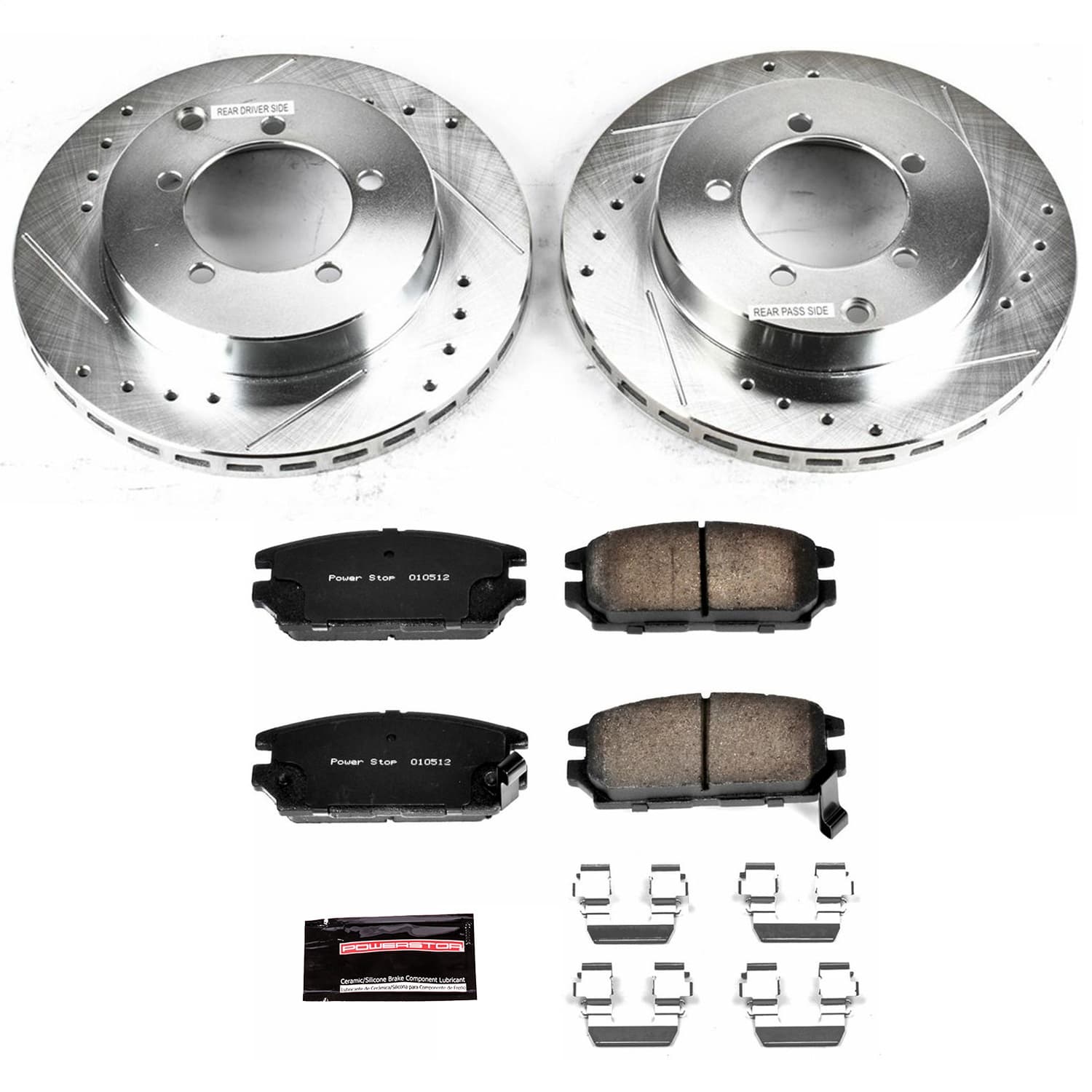 Power Stop - K808 - Rear - Disc Brake Pad and Rotor Kit image 1