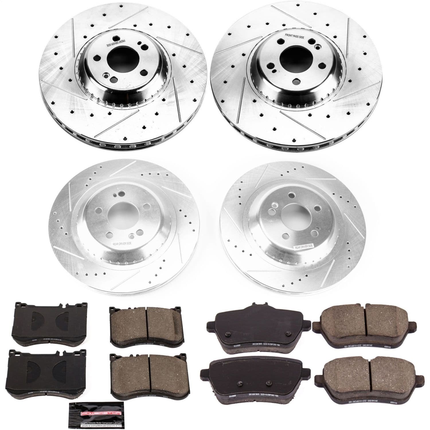 Power Stop - K8102 - Front and Rear - Disc Brake Pad and Rotor Kit image 1