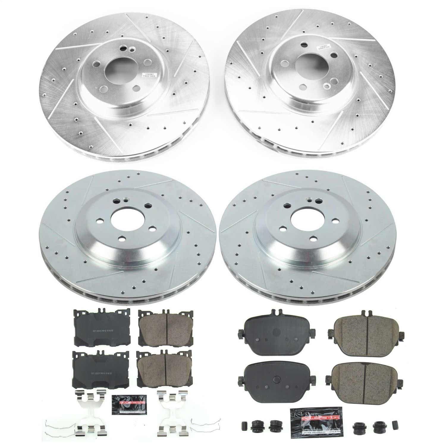 Power Stop - K8106 - Front and Rear - Disc Brake Pad and Rotor Kit image 1