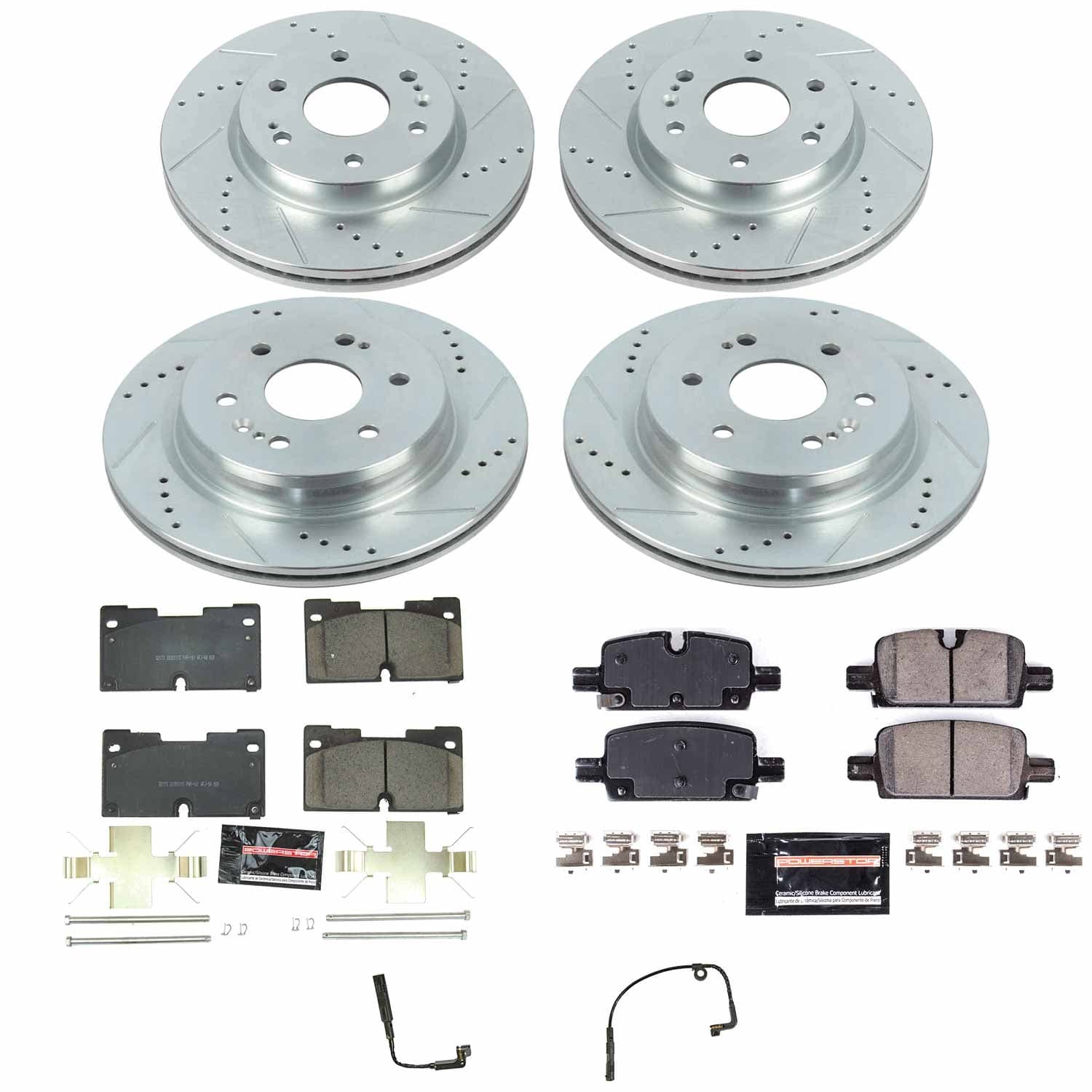 Power Stop - K8171 - Front and Rear - Disc Brake Pad and Rotor Kit image 1