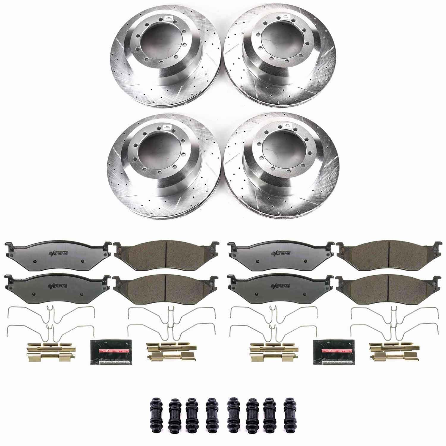 Power Stop - K8177-36 - Front and Rear - Disc Brake Pad and Rotor Kit image 1