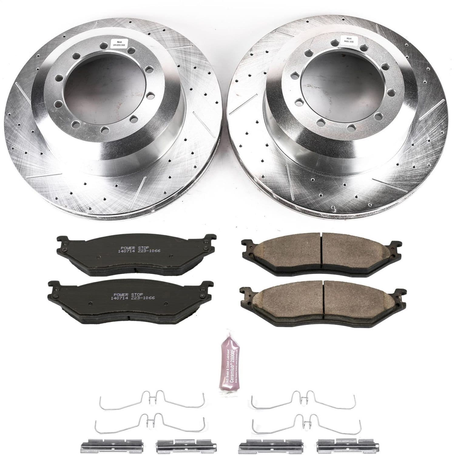 Power Stop - K8177 - Front and Rear - Disc Brake Pad and Rotor Kit image 1