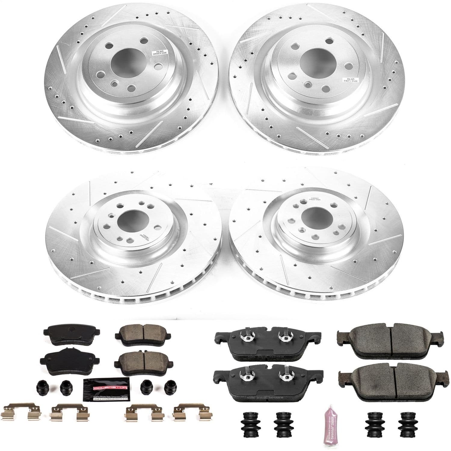 Power Stop - K8191 - Front and Rear - Disc Brake Pad and Rotor Kit image 1