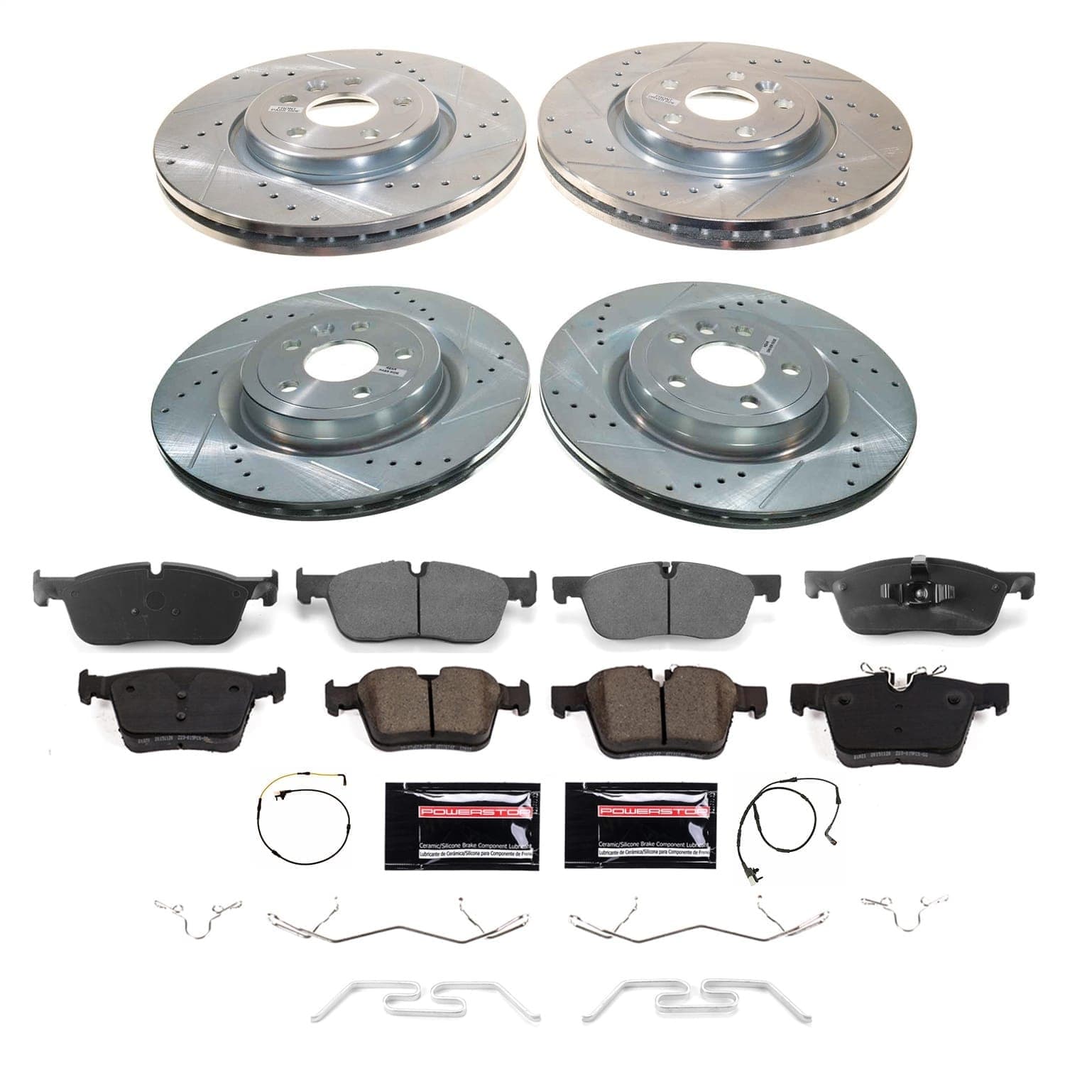 Power Stop - K8203 - Front and Rear - Disc Brake Pad and Rotor Kit image 1