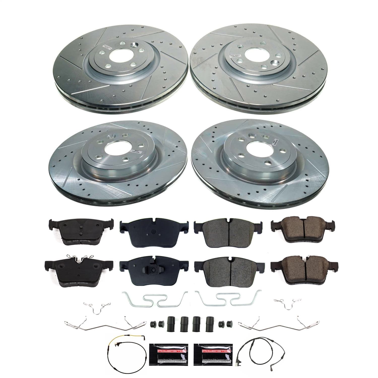 Power Stop - K8210 - Front and Rear - Disc Brake Pad and Rotor Kit image 1