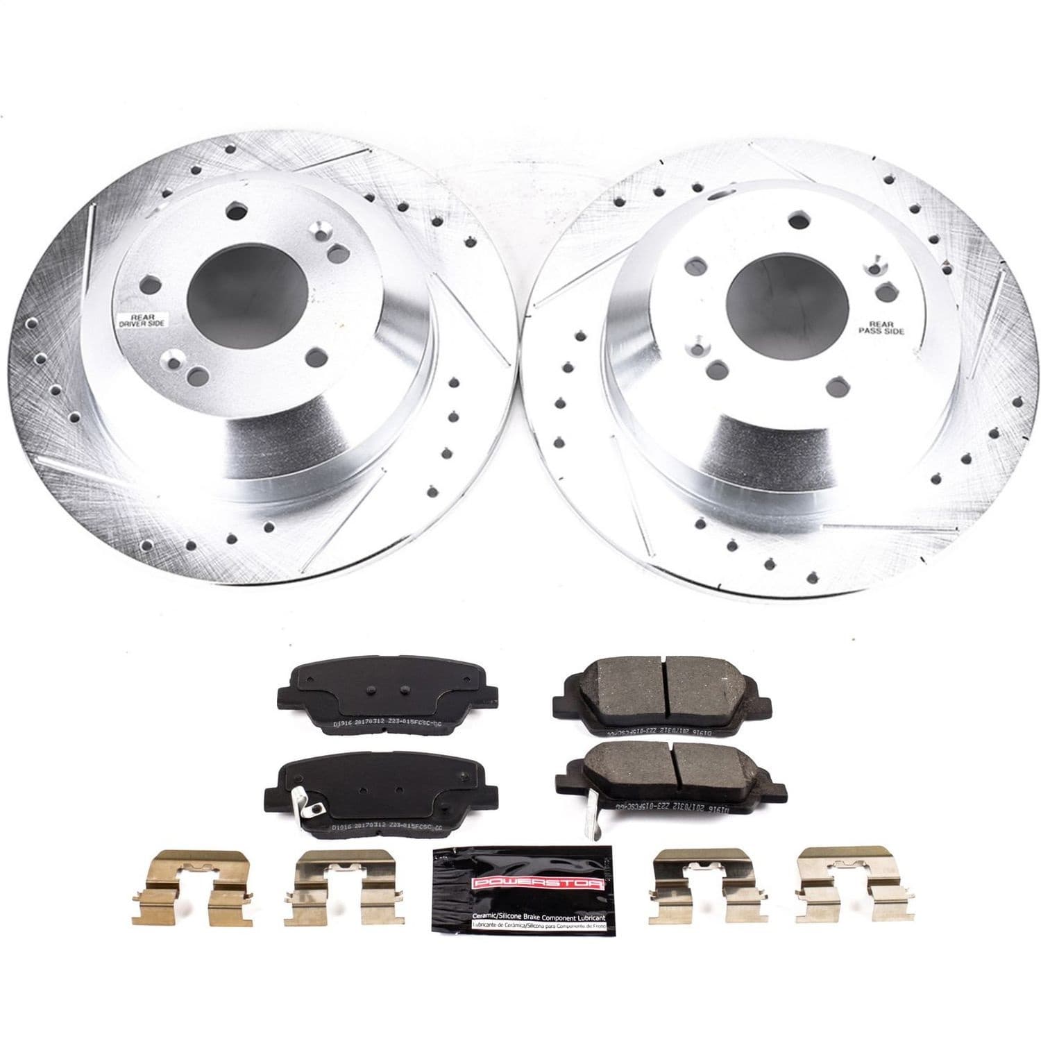Power Stop - K8283 - Rear - Disc Brake Pad and Rotor Kit image 1