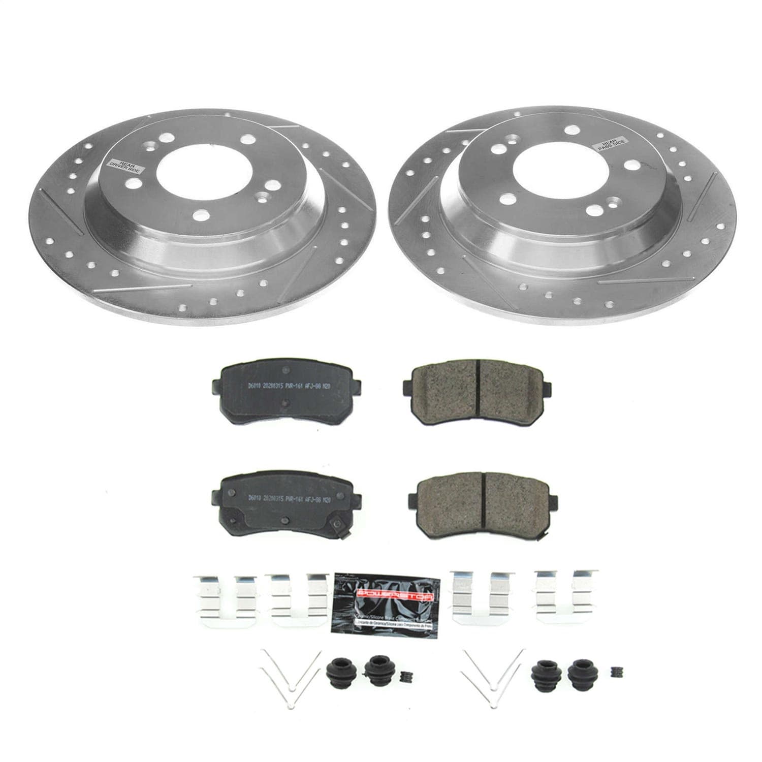 Power Stop - K8307 - Rear - Disc Brake Pad and Rotor Kit image 1
