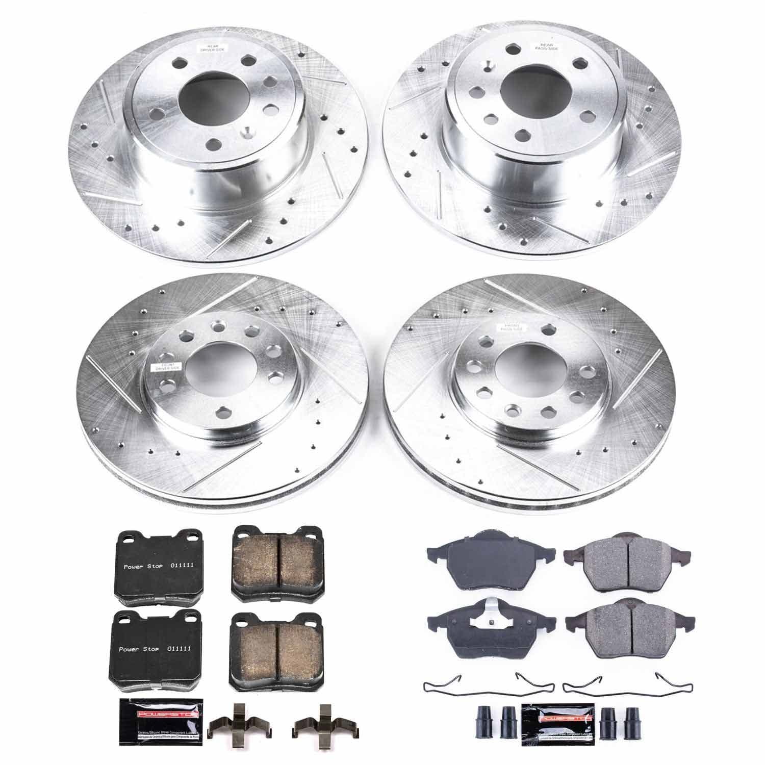 Power Stop - K833 - Front and Rear - Disc Brake Pad and Rotor Kit image 1