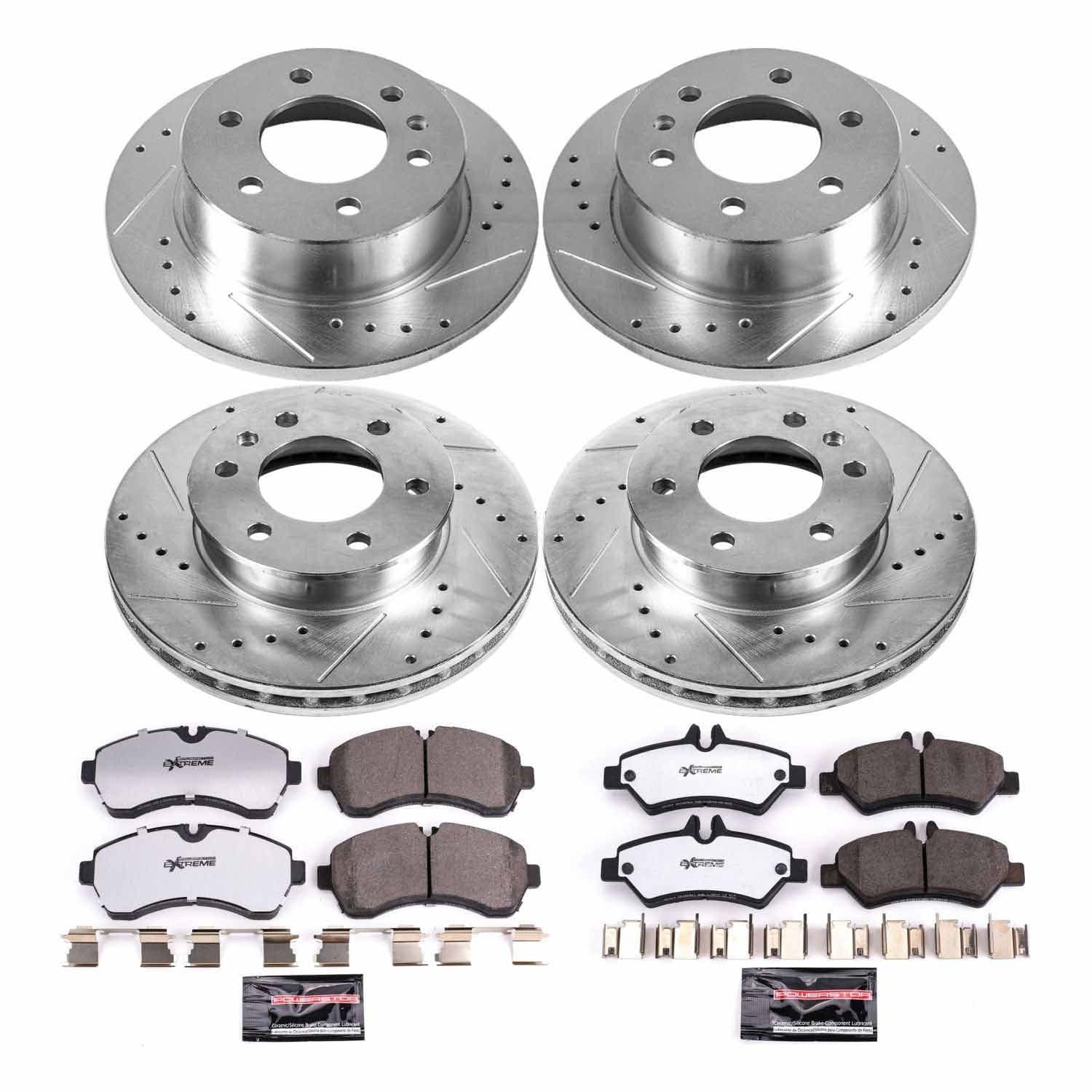 Power Stop - K8342-36 - Front and Rear - Disc Brake Pad and Rotor Kit image 1